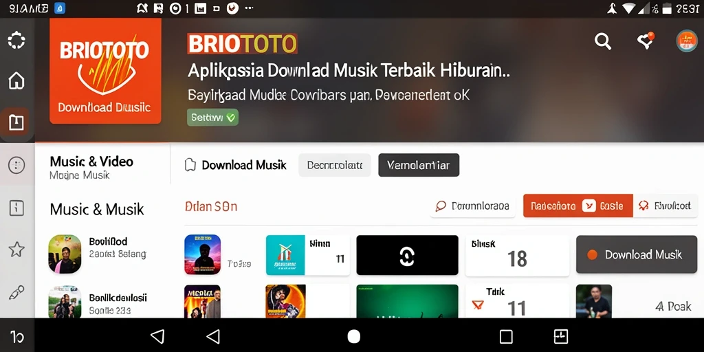 Tampilan antarmuka BRIOTOTO yang sederhana dan intuitif.