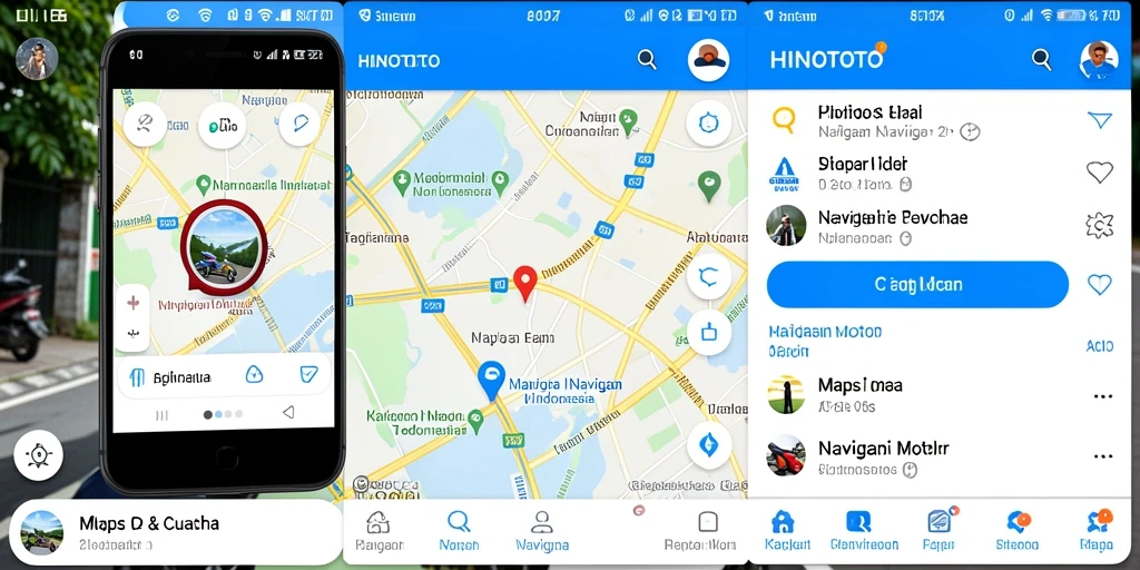 Antarmuka HINOTOTO yang intuitif untuk navigasi motor.