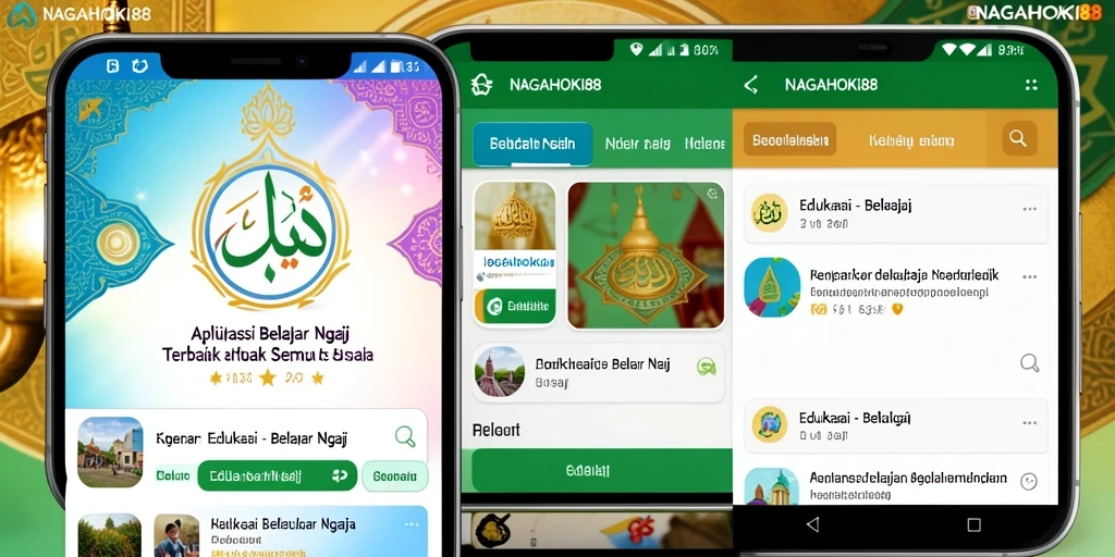 Screenshot utama dari antarmuka aplikasi Belajar Ngaji NAGAHOKI88.