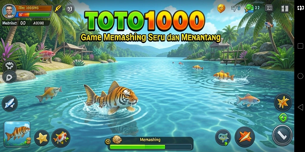 Tampilan antarmuka permainan TOTO1000 yang menarik saat memancing.