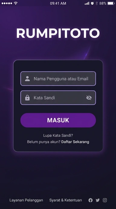 Masuk Akun Rumpitoto untuk Pengguna Android